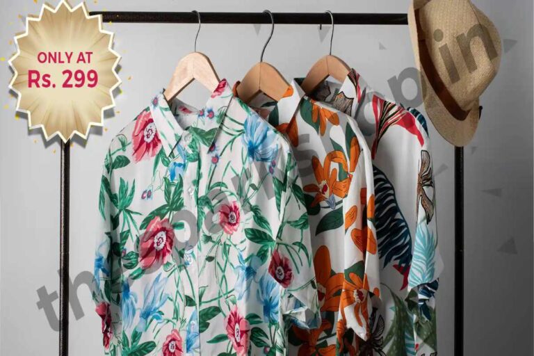 299 Rs Only Flower Style Casual Men Shirt Long Sleeve - TheSparkShop.in_ A Must-Have Deal!